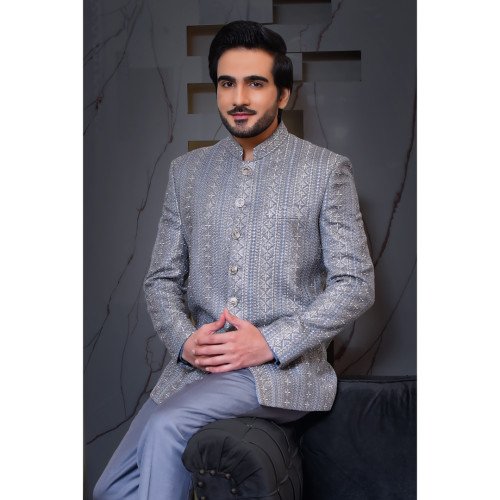 Redefine formal elegance with the Hamza Collection Prince Coat gallery PRICE COAT